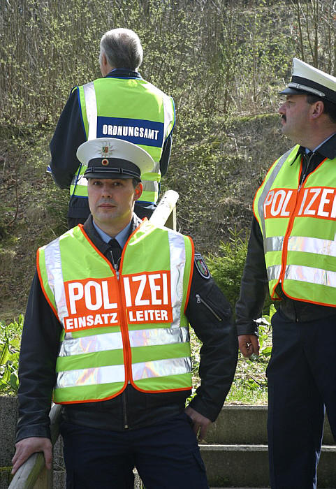 Polizei Warnweste / Signalweste - mit Aufdruck POLIZEI - orange